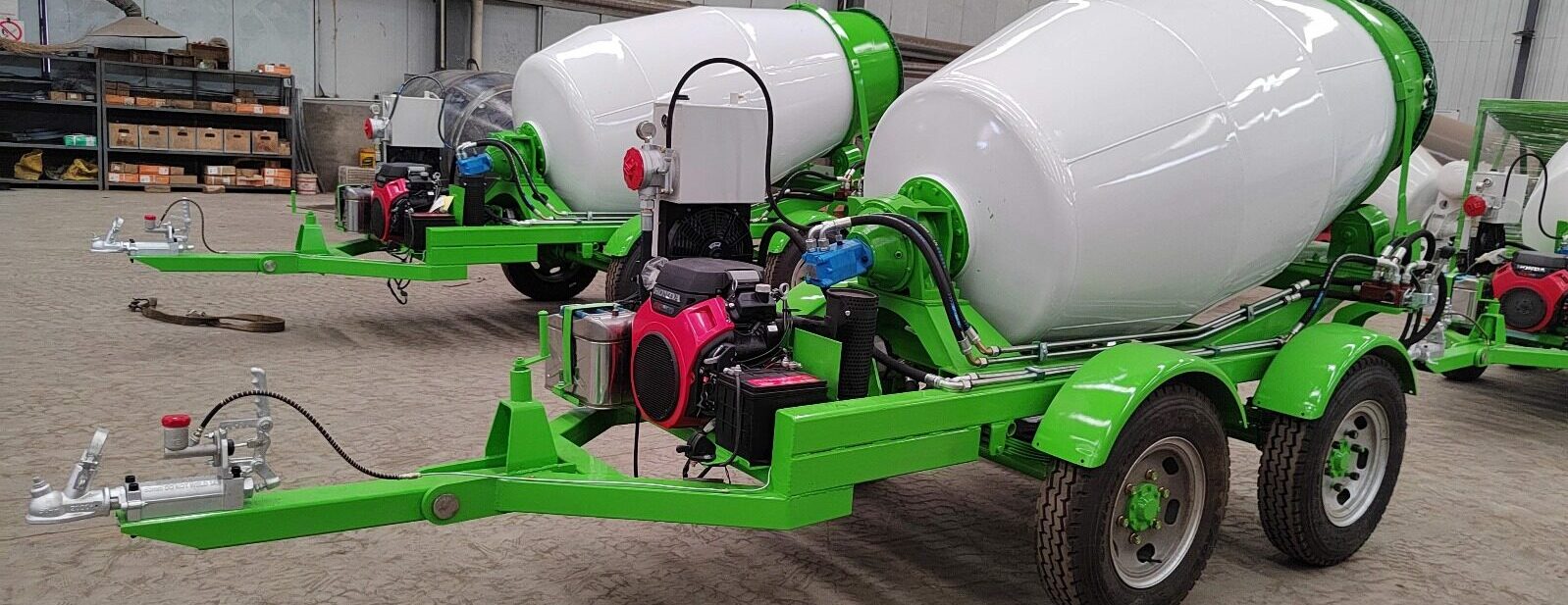 3 Yard Portable Concrete Mixers on Trailers