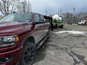 Truck hauling equipment