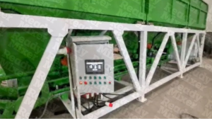 Up close picture of the control panel for the 3 in 1 Automated Hopper with Cement Storage Silo. It is an essential part for easily controlling the mix design of concrete mixes.