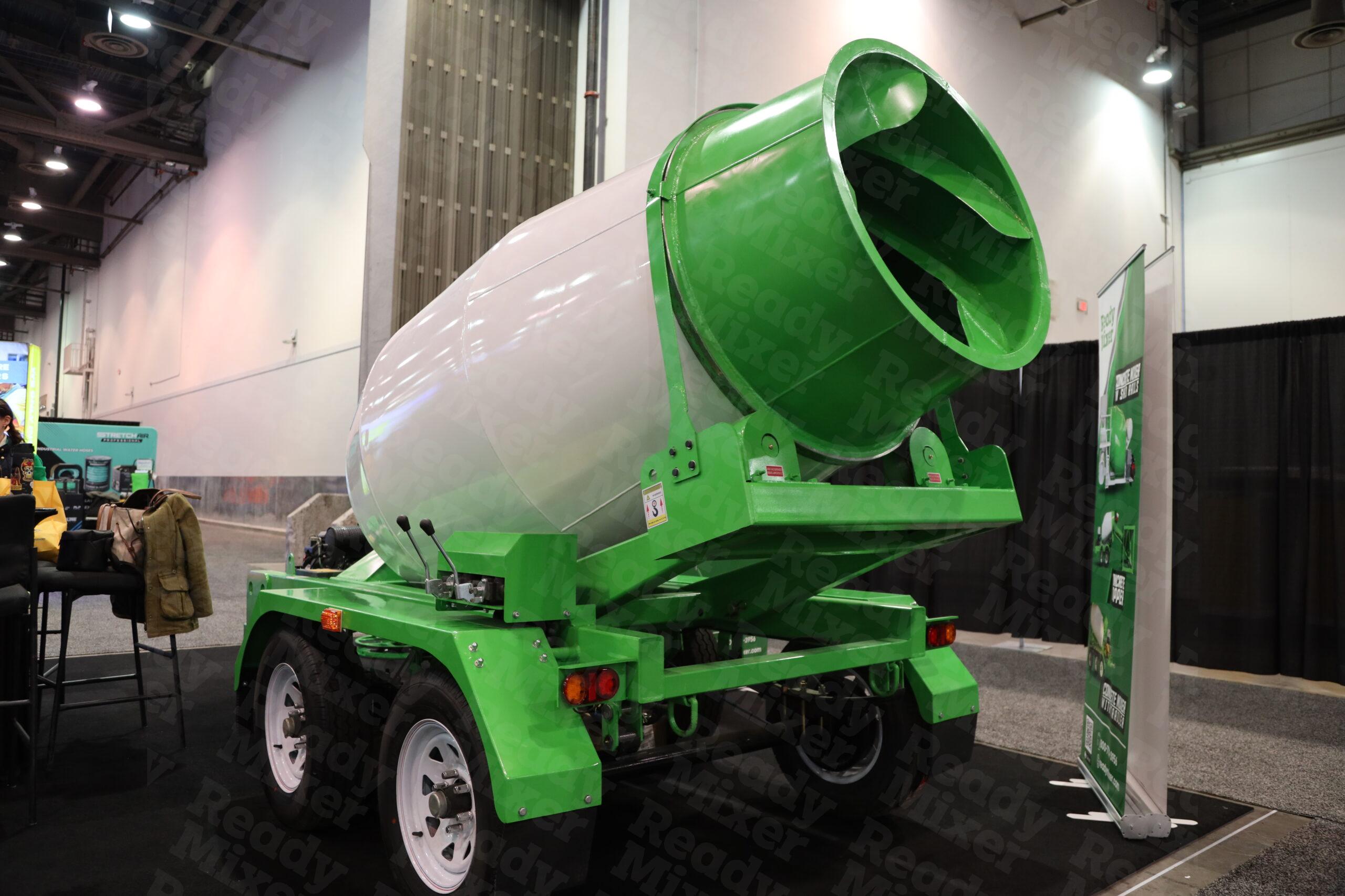 Side View of 1 Yard Concrete Mixer on Trailer